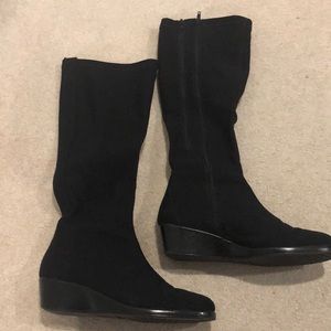 Aerosoles A2 knee high fabric black boots. 8.5M.